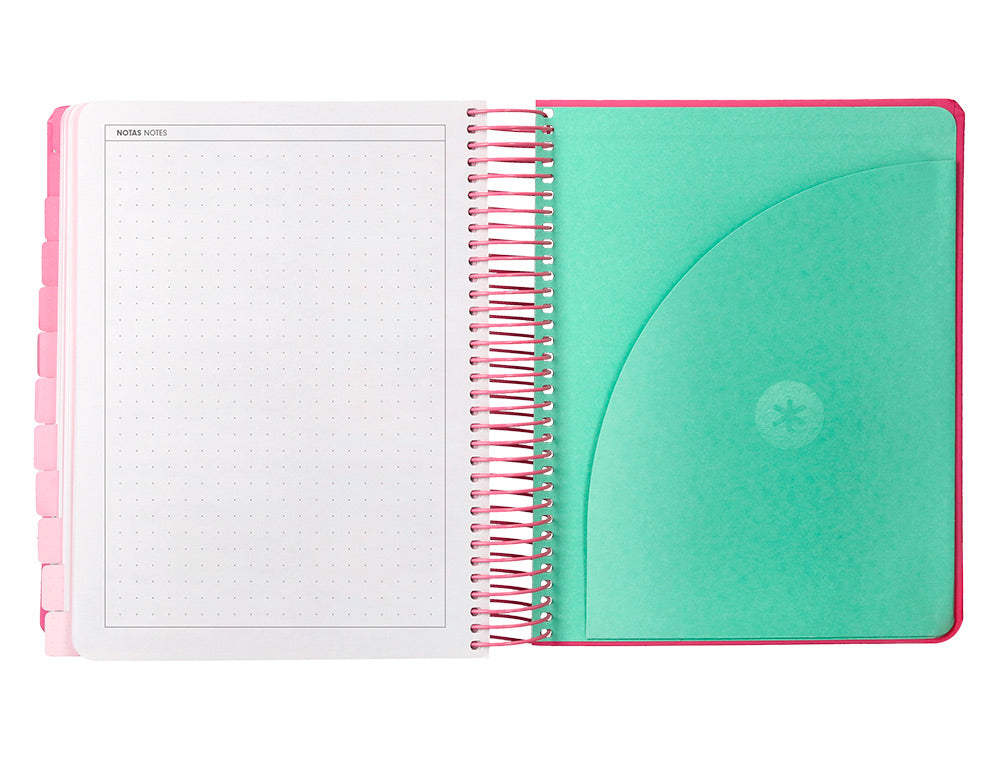 Agenda escolar antartik 25-26 espiral here and now azul pagina a5 bilingüe papel fsc 80 gr 80 gr