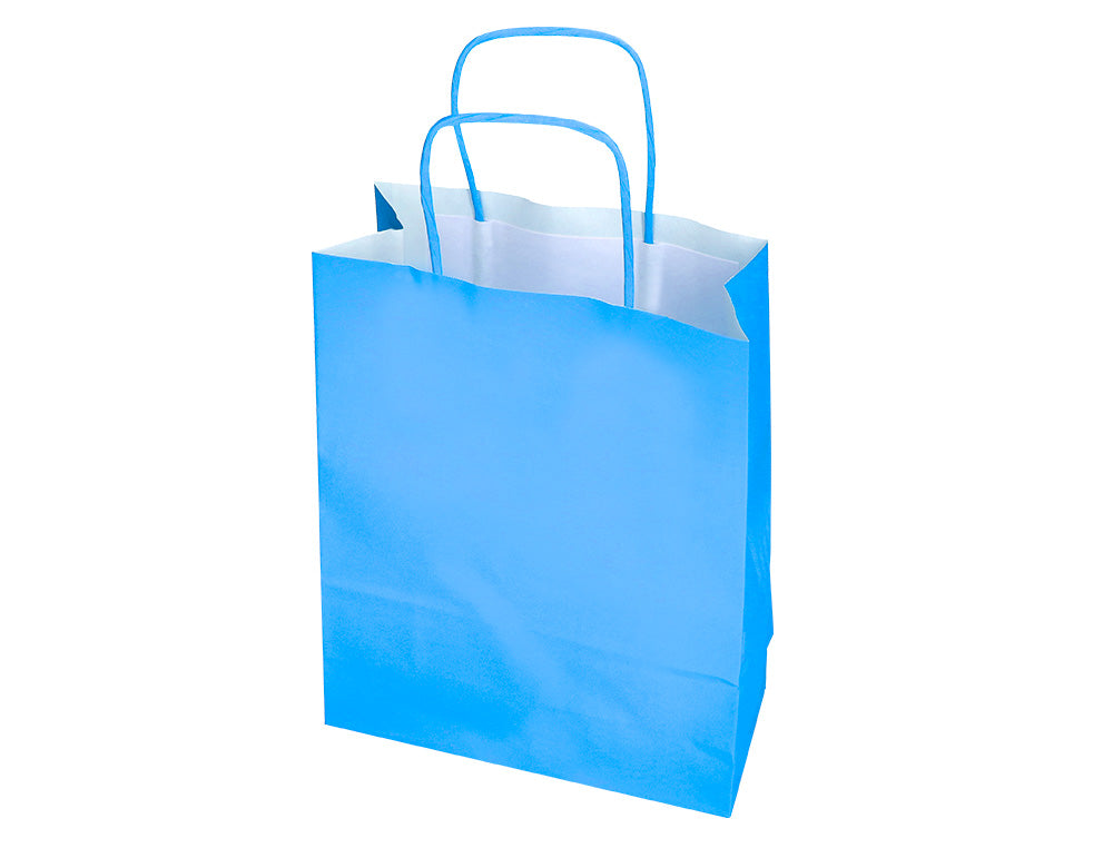 Bolsa papel q-connect celulosa xs con asa retorcida 180x240x80 mm