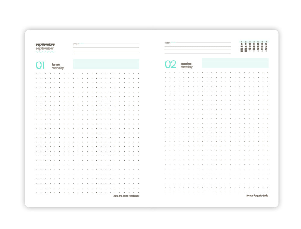 Agenda escolar liderpapel 25-26 espiral melting verde dia pagina a5 bilingüe papel fsc 80 gr