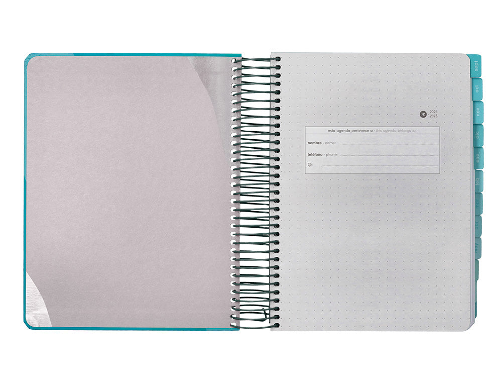Agenda escolar antartik 25-26 espiral fun day fucsia dia pagina a5 bilingüe papel fsc 80 gr