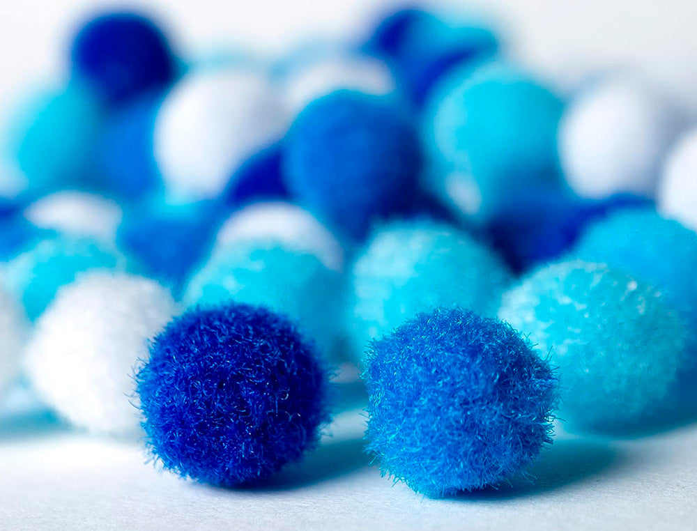 Pompones de colores liderpapel 1,5 cm bolsa con 80 unidades