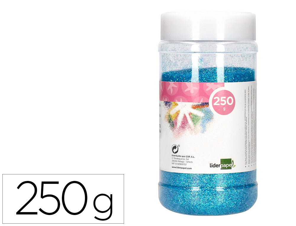 Purpurina liderpapel fantasia color metalico bote de 250 gr