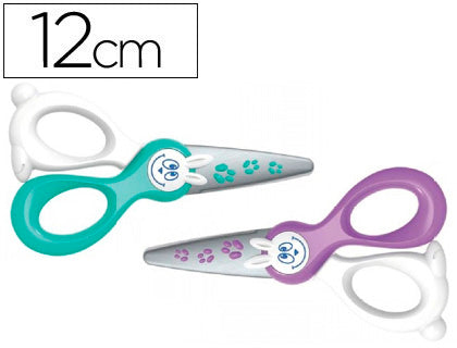 Tijera escolar maped kidi-cut 12 cm especial para infantil corta solo papel