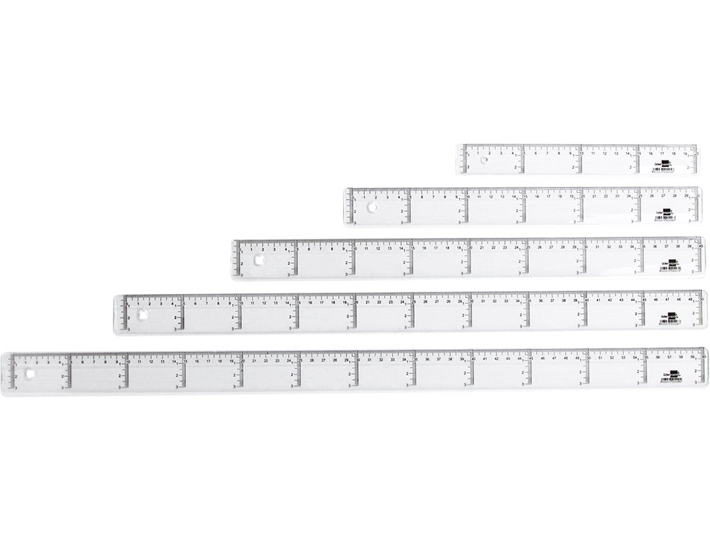Regla liderpapel plastico cristal 50 cm