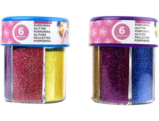 Purpurina liderpapel fantasia colores metalicos 6 colores surtidos bote de 120 gr