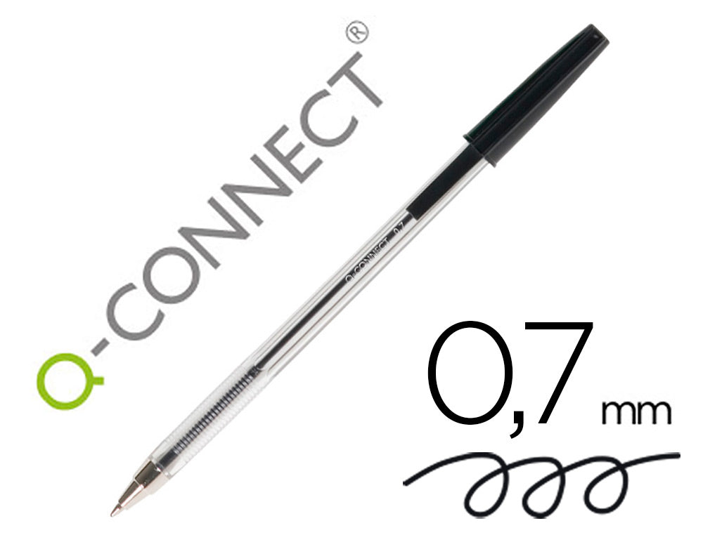 Boligrafo transparente q-connect  kf26039
