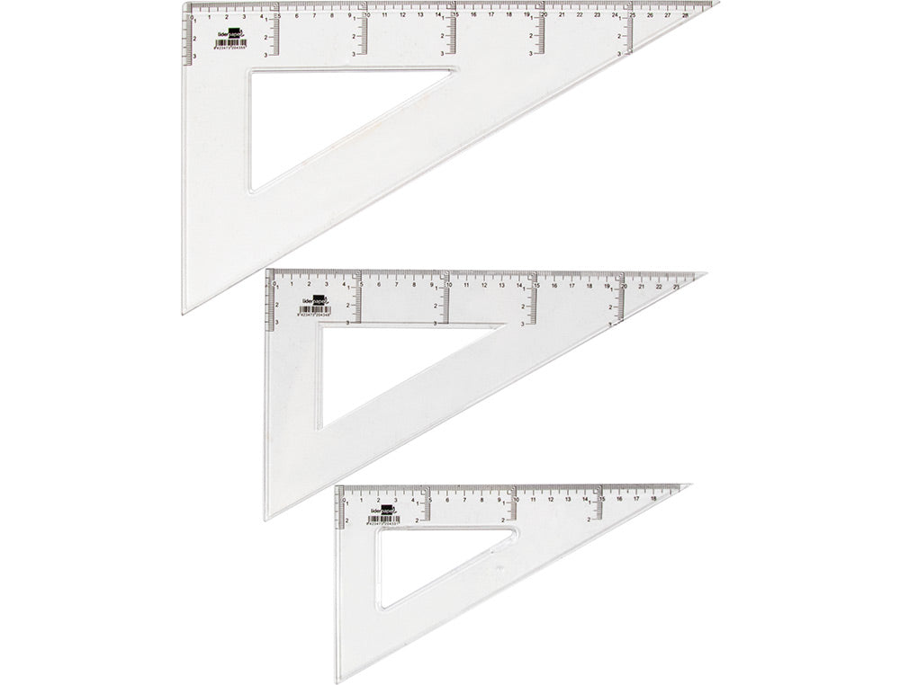 Cartabon liderpapel 30 cm plastico cristal