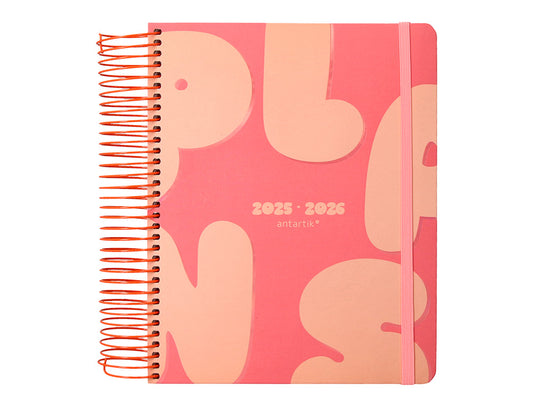 Agenda escolar antartik 25-26 espiral plans dia pagina a5 bilingüe papel fsc 80 gr
