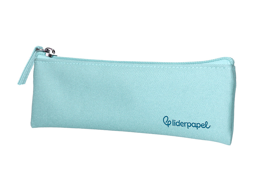 Estuche portatodo liderpapel plano estrecho una cremallera 200x60mm