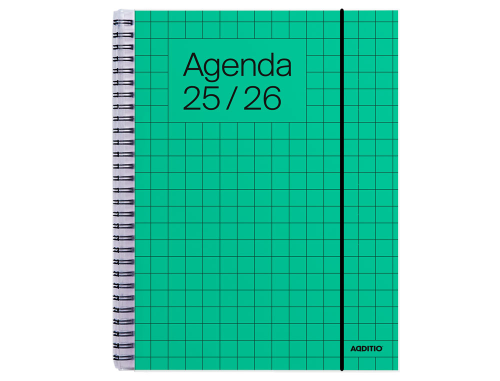 Agenda universal additio semana vista 16,5x21,5 cm curso escolar +16 años paginas anotaciones colores surtidos