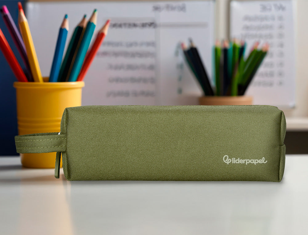 Estuche portatodo liderpapel classic rectangular con asa 210x70mm