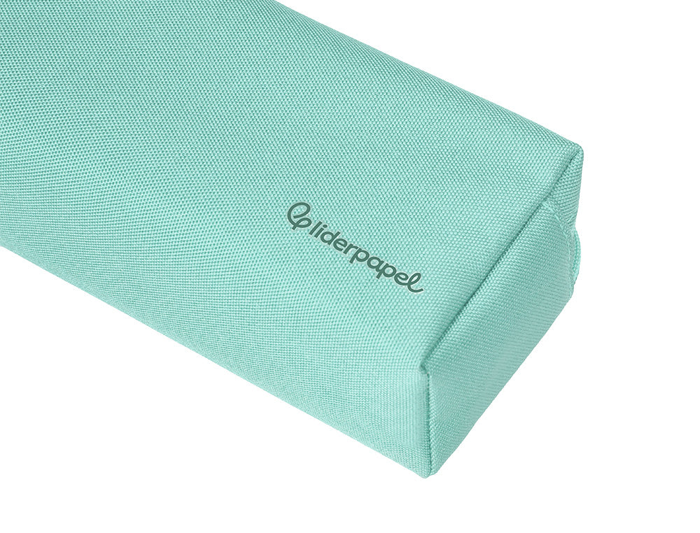 Estuche portatodo liderpapel classic rectangular con asa 2 cremalleras 210 x80mm 