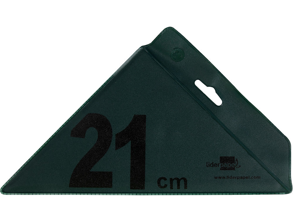 Escuadra liderpapel 21 cm acrilico verde