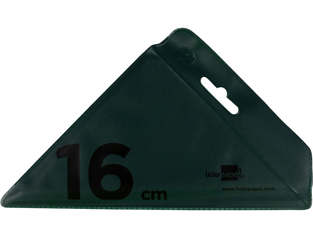 Escuadra liderpapel 16 cm acrilico verde