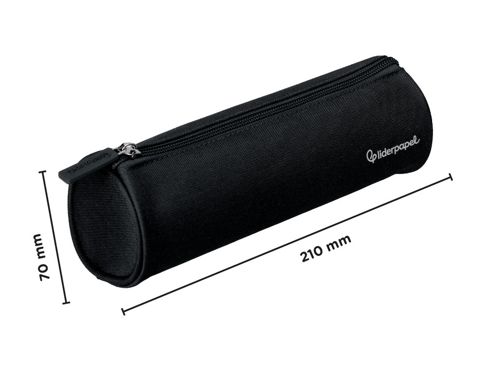 Estuche portatodo liderpapel classic cilindrico ancho 210x70mm